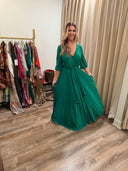 Formal Evening Gown (Midi to Long) Green BURU M