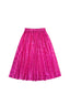 Metallic Pleated Skirt