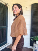 The Cozy Edit Cropped Sweater Poncho – Camel Lalavon