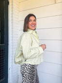 Fresh Perspective Relaxed Button Down Shirt – Light Green Lalavon