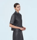 Vegan Leather Boxy Top