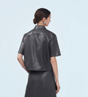 Vegan Leather Boxy Top