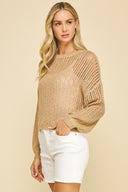 Camel Crochet Sweater