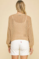 Camel Crochet Sweater