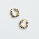 Textured Pearl Huggie Hoops - WATERPROOF Pretty Simple