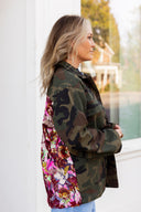 Wild Bloom Camo Statement Jacket Veveret