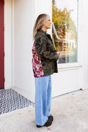 Wild Bloom Camo Statement Jacket Veveret