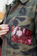Wild Bloom Camo Statement Jacket Veveret