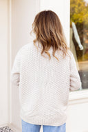 The Everlyn Denim-Mix Cardigan Jacket Veveret