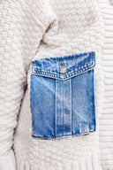 The Everlyn Denim-Mix Cardigan Jacket Veveret
