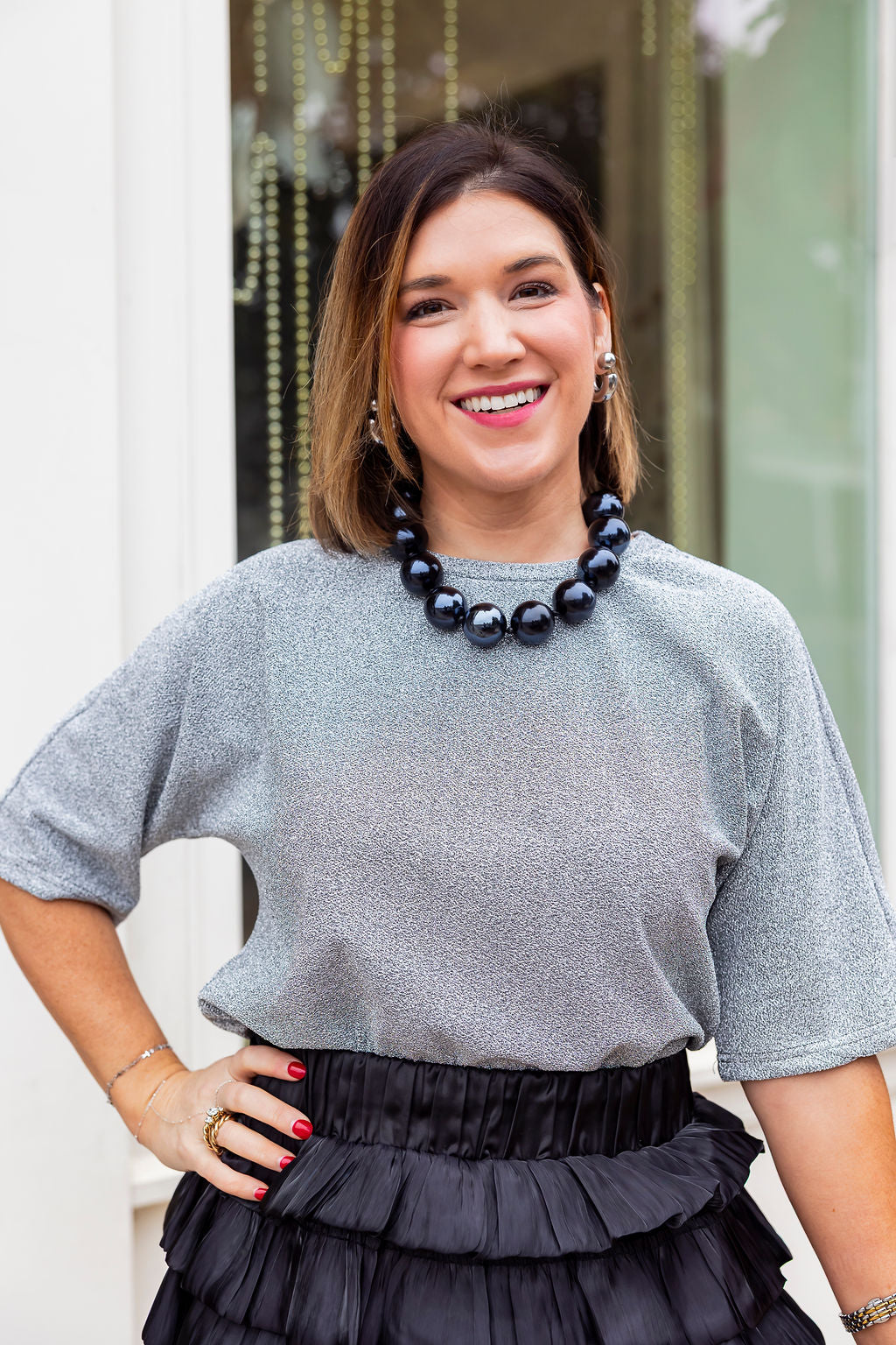 Luxe Glow Textured Tee – Laundry Dae