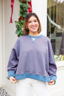 Blue Striped Sweatshirt Wishlist Apparel