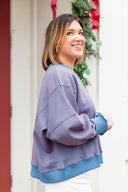 Blue Striped Sweatshirt Wishlist Apparel