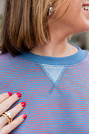 Blue Striped Sweatshirt Wishlist Apparel