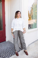 The Soft Structure Peplum Button-Down Entro