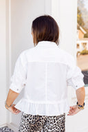 The Soft Structure Peplum Button-Down Entro