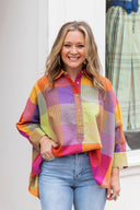 The Color Story Plaid Blouse Easel