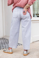 Light Ash Slouchy Crop Barrel Jeans Risen