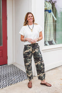 Worn-In Camo Barrel Jean Risen