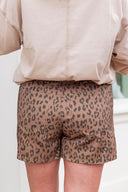 Wild Side Leopard Denim Shorts Entro