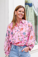Rosy Garden Button Blouse Entro