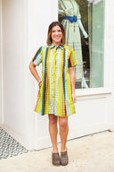 Retro Rhythm Shirt Dress Entro