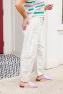 Ivory Essential Barrel Jeans Risen