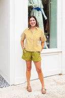 City Slick Faux Leather Shorts Entro