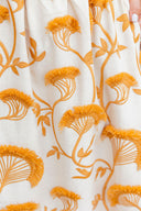 Golden Bloom Midi Skirt Ciebon