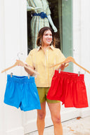 City Slick Faux Leather Shorts Entro