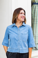 Harper Denim Blouse Sweet Lovely by Jen