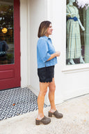 Harper Denim Blouse Sweet Lovely by Jen
