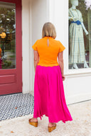 Marby Scallop Contrast Midi Dress Sugarlips