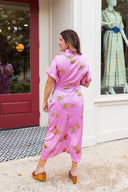 Wild Elegance Tie Midi Dress Entro