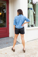 Harper Denim Blouse Sweet Lovely by Jen