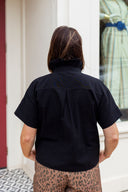 The Black Ease Button-Down Top Entro