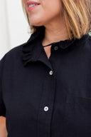 The Black Ease Button-Down Top Entro