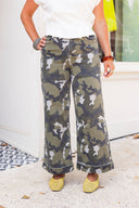 Off Duty Camo Wide Leg Jeans MICA Denim