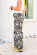 Off Duty Camo Wide Leg Jeans MICA Denim