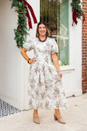 The Winter Toile Midi Dress Aureum