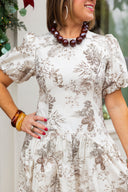 The Winter Toile Midi Dress Aureum