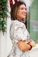 The Winter Toile Midi Dress Aureum