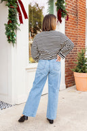 Barrel Jean Twist - Medium Wash JUST BLACK DENIM