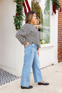 Barrel Jean Twist - Medium Wash JUST BLACK DENIM