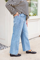 Barrel Jean Twist - Medium Wash JUST BLACK DENIM