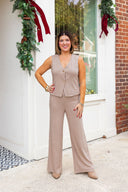 Oat + Ease Vest & Pant Set Sadie & Sage