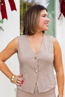 Oat + Ease Vest & Pant Set Sadie & Sage