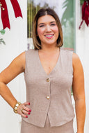 Oat + Ease Vest & Pant Set Sadie & Sage