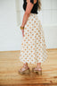 Golden Polka Dot Midi Skirt