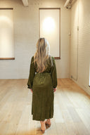 Evergreen Corduroy Maxi Dress